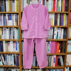 (한정상품)7부 남성용 면법복세트(분홍색)(오픈형)