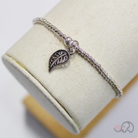 92.5% 실버 보리수메달 팔찌 2mm