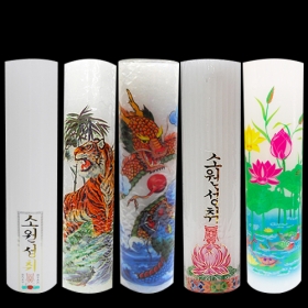 고급원기둥(원백)양초(1박스20개입) (종류7가지)