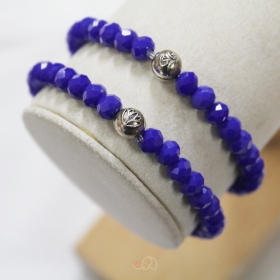 보시용 옴주불 크리스탈합장주 6mm - 코발트블루(100개입)