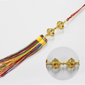 금색 금강저 차걸이(오색수술)