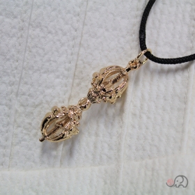 금색 금강저 목걸이(검정줄)(케이스포함)