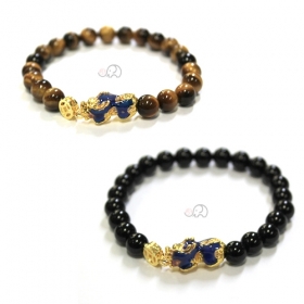 비휴주불 원석 남성용팔찌 8mm (오닉스&호안석 택1)