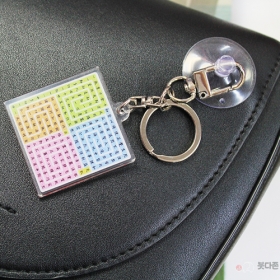 법성게 큐방 키링 (열쇠고리,차량장식) ,<BR>원효스님 직인 각인