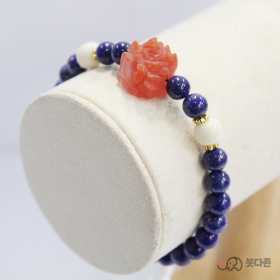 장미주불 천연 청금석 합장주6mm