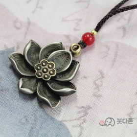 엔틱로터스연꽃 펜던트 목걸이