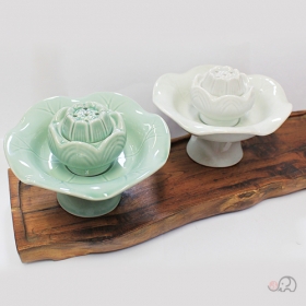 3단 연꽃 향꽂이(백자)