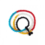 원석 오방 고무줄108염주 5mm