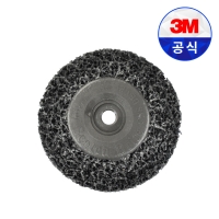 3M 스카치브라이트 베벨 디스크 블랙 120방 부직포 수세미 녹 흠집 제거 그라인더날