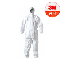 3M Microgard 방진복 2500 일체형 화이트 실험복 위생복 작업복 보호복 안전복 방사선 정전기 연구소 유기화합물