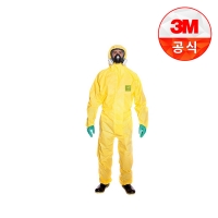 3M Microgard 방진복 2300 plus 일체형 옐로우 실험복 위생복 작업복 보호복 안전복 방사선 정전기 연구소 유기화합물