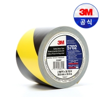 3M 5702 바닥 라인 테이프 50.8mmX32.9m (비닐포장) 노랑 검정 사선 안전 위험 표시 공간 구획