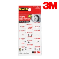 3M 스카치 초강력 VHB 원형 양면 테이프 520T 2cm 12매 강력 투명 다용도 접착