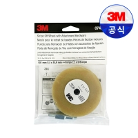 3M 07498 스트라이프 오프 휠 101mmX15.9mm 고무 리무벌 디스크 도장 비닐 테이프 접착 지우개 제거 연마