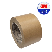 3M 570 크라프트 퍼포먼스 종이 박스 테이프 갈색 1개입 72mm x 50M 벌크 무광 택배 포장 무소음