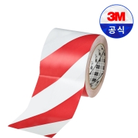 3M 바닥 라인 테이프 767 빨강 흰색 76.2mm X 32.9m 개별 포장 안전 위험 표시 공간 구획