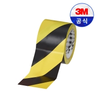 3M 바닥 라인 테이프 766 검정 노랑 76..2mm X 32.9m 개별 포장 안전 위험 표시 공간 구획