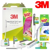 3M 스카치브라이트 욕실용 프리미엄 선물세트2  9종 1세트 명절 추석 설날 집들이 이사 욕실청소 선물