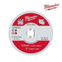 밀워키 절단석 125mm x 16mm 49-94-5505 스틸 스테인리스용 25개입