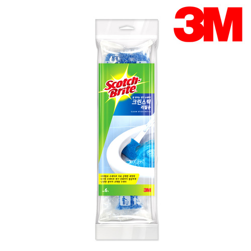 3M 스카치브라이트 크린스틱 리필용 6입 변기청소 욕실청소 청소용품