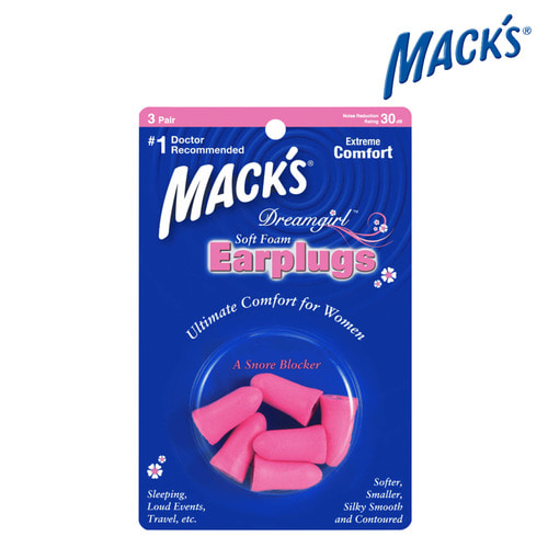맥스 드림걸 귀마개 3쌍/MACK’S Dreamgirl™ Soft Foam Ear Plugs #933