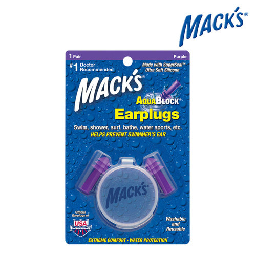 맥스 아쿠아블럭 수영 귀마개/MACK’S Aqua Block® Ear Plugs #1112