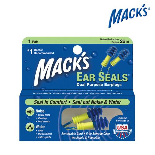 맥스 이어씰 귀마개 소음귀마개 수영귀마개/MACK’S Ear Seals Dual Purpose Ear Plugs #11