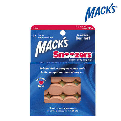 맥스 코골이소음방지 실리콘 귀마개/MACK’S Snoozers Silicone Putty Ear Plugs #2188