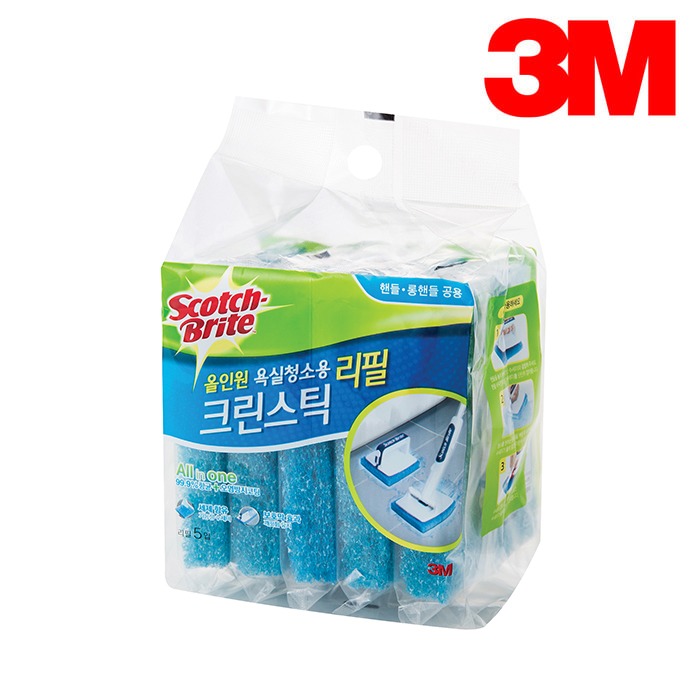 3M 스카치브라이트 올인원 욕실청소용 리필 크린스틱 5R