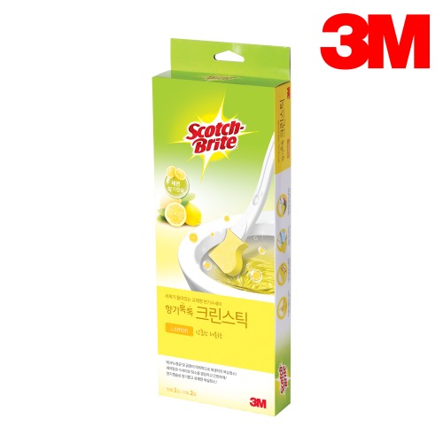 3M 스카치브라이트 향기톡톡 크린스틱 레몬 1H2R 변기 욕실 청소