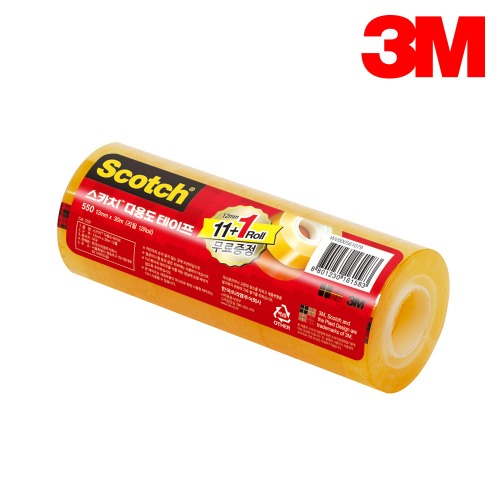 3M 스카치 다용도 테이프 550 12mmX30M 리필12Rolls