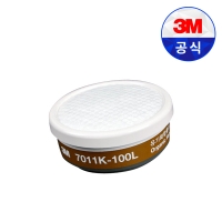 3M 7011K-100L 정화통 필터 방독 면체 마스크 단구형 교체 유기용제