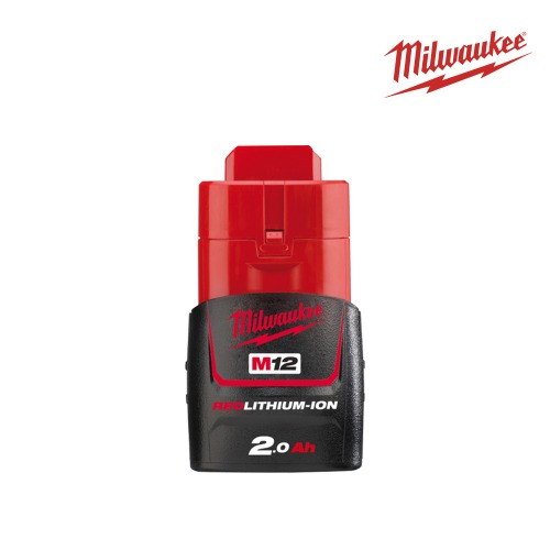 밀워키 12V 2.0Ah 리튬이온 배터리 M12 B2 밧데리 전동 공구