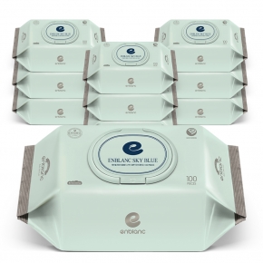 50평량 스카이 블루 캡형 100매X10팩