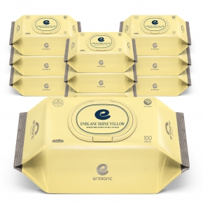 [클리어런스/25년 1월 제조]55평량 샤인 옐로우 캡형 100매X10팩