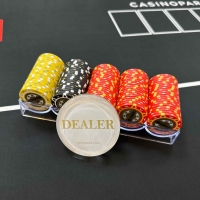 딜러버튼 화이트골드