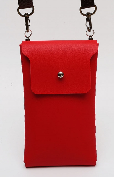 무바늘 핸드폰숄더백(인조가죽)