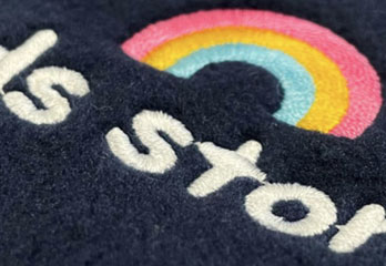 단체티후리스 컴퓨터자수, 후리스자수 사진