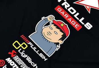 단체티셔츠프린팅인쇄제작, 반팔티셔츠 전사인쇄, 협찬사로고 전사인쇄 이미지