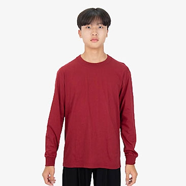 30수 코마 면티 긴팔 (소매밴딩)