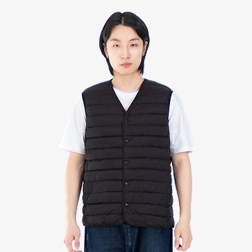 V넥 라이트 패딩 단체조끼