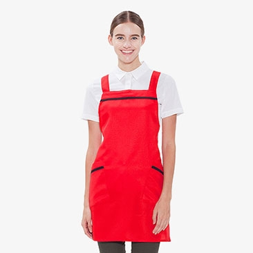 H형 사선 포켓라인 앞치마