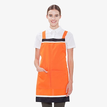 H형 엣지 줄무늬 앞치마