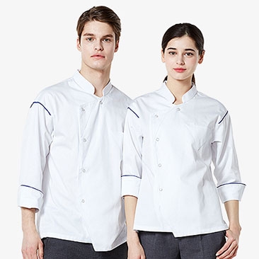 긴팔 파이핑 조리복