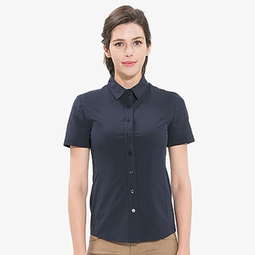 여성 반팔 단색 블라우스