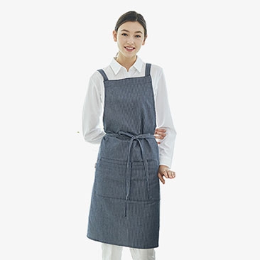 더블 포켓 5각 앞치마