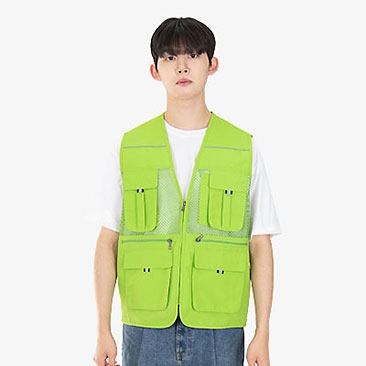 유니크 왕망사 조끼