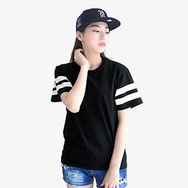 30수 소매 2선라인 면티 반팔