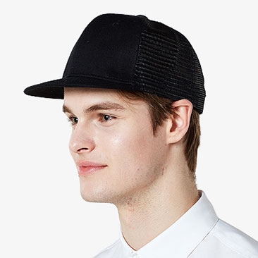 짧은 챙 반망사 스냅백