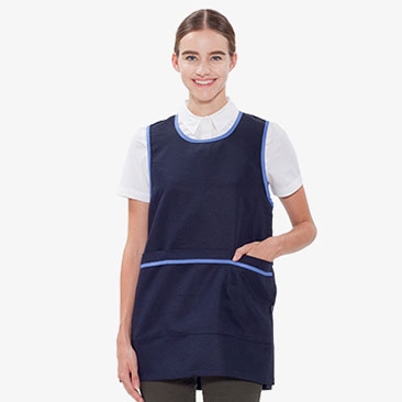 원피스형 파이핑 앞치마